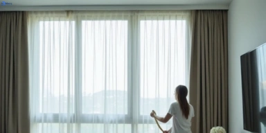 Delicate sheer drape cleaning deagon Matty Curtain Cleaning