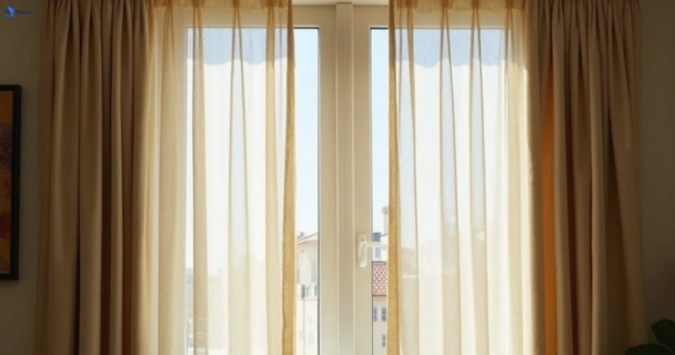 Dull dusty drapes in deagon before professional cleaning